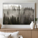 Foggy Mountain Wall Art | 3-Panel Foggy Forest and Mountain
