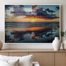 Beach Sunset Print - Stunning Ocean Canvas Artwork with