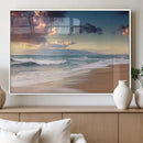 Cloudy Weather Beach Sunset Canvas Print | Sunrise Wall Art