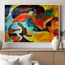 Human Love Figures Abstract Wall Art Canvas Print