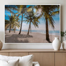 Palm Beach Tropical Island Wall Art Canvas Print