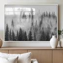 Forest Wall Art Print | Foggy Pine Forest Canvas Wall Art -