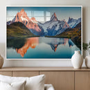 Landscape Mountain and Lake View Wall Art Canvas Print