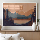 Modern Boho Sunset Canvas Print, Mountain Landscape Triptych