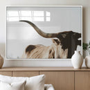 Texas Longhorn Wall Art Canvas Print | 3-Panel Large