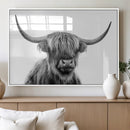 Scottish Highland Cow Cattle Art Print Wall Art Canvas Print by MyGreatCanvas | Canvas Wall Art Prints | Photo Prints & Wall Decor