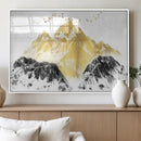 Golden Mountain Triptych Wall Art Canvas Print, Modern
