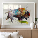 Abstract Buffalo Wall Art, Western Watercolor Bison Canvas by MyGreatCanvas | Canvas Wall Art Prints | Photo Prints & Wall Decor