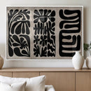 Canvas Print Wall Art Abstract Art Boho, Framed Boho Art