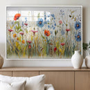 Colorful Wildflower Canvas Wall Art - Vibrant Floral