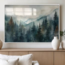 Serenity Forest Wall Art Canvas | Foggy Mountain Landscape