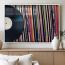 Vinyl Record and Album Collection Canvas Wall Art - Retro