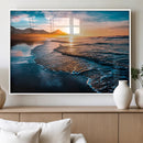 Sunset Beach Ocean Canvas Wall Art – Tranquil Ocean