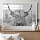 Rustic Charm | Cow Longhorn Black White Bighorn Wall Art
