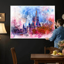 Disney Wall Art: Dreamy Watercolor Cinderella Castle Canvas by MyGreatCanvas | Canvas Wall Art Prints | Photo Prints & Wall Decor
