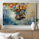 UP-Inspired Floating House with Balloons Canvas Art – by MyGreatCanvas | Canvas Wall Art Prints | Photo Prints & Wall Decor