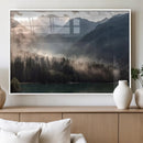 Foggy Mountain Canvas Print Forest Wall Art
