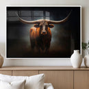 Abstract Texas Longhorn Wall Art Print | 3-Panel Large Texas