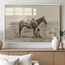 Cowboy Wall Art - Western Horse Canvas Print - Vintage by MyGreatCanvas | Canvas Wall Art Prints | Photo Prints & Wall Decor
