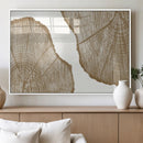 Rustic Brown Tree Ring Wall Art Canvas Print – Framed and