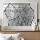Rustic Tree Ring Wall Art Canvas Print – Framed and Ready to