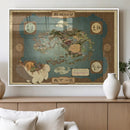 Avatar Wall Art: The Last Airbender Vintage Map - Wall Art by MyGreatCanvas | Canvas Wall Art Prints | Photo Prints & Wall Decor