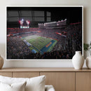 Ben Hill Griffin Stadium Night Game Triple Canvas Wall Art -