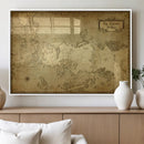 Vintage Game of Thrones Map Wall Art | Westeros and Essos
