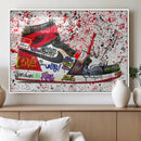 Jordan Shoes Graffiti Wall Art Canvas Print- Jordan Graffiti by MyGreatCanvas | Canvas Wall Art Prints | Photo Prints & Wall Decor
