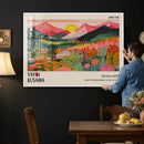 Yayoi Kusama Landscape Canvas Print, Vibrant Floral Mountain Art Print, Framed Botanical Wall Art - by MyGreatCanvas | Canvas Wall Art Prints | Photo Prints & Wall Decor