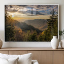 Sunrise Over the Smoky Mountains Canvas Wall Art –
