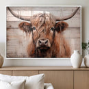 Vintage Scottish Highland Cow Cattle Art Print Farmhouse