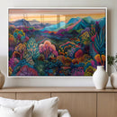 Colorful Abstract Landscape Wall Art Print Canvas - Vibrant