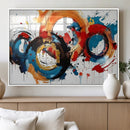Abstract Wall Art, Rings Wall Art Canvas Print