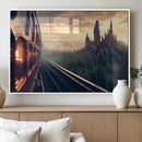 Harry Castle Wall Art Canvas Print, Wizard School Wall Art