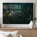 Framed Wildflower Field Wall Art, Framed Vintage Botanical