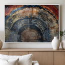 Abstract Tree Ring Wall Art Canvas Print – Colorful Framed