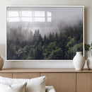 Misty Forest Wall Art | Foggy Forest Canvas Print | Large