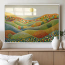 YAYOI KUSAMA Colorful Dot Art Landscape Canvas - Framed by MyGreatCanvas | Canvas Wall Art Prints | Photo Prints & Wall Decor