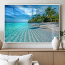 Tropical Beach Wall Art Canvas Print - Serene Ocean