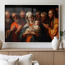 Religious Canvas Wall Art Print - Madonna and Child with