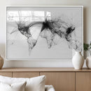 Abstract World Map Wall Art – Framed Geometric Line Canvas by MyGreatCanvas | Canvas Wall Art Prints | Photo Prints & Wall Decor
