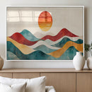 Southwest Mountain Wall Art Canvas Print – Boho Triptych