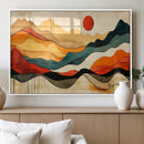 Mid Century Wall Art Print  - Abstract Woodland Print -