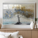 Golden and Silver Tree Wall Art – Framed Elegant Leaves by MyGreatCanvas | Canvas Wall Art Prints | Photo Prints & Wall Decor