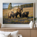Grizzly Bear Family Wall Art Canvas Print – Majestic by MyGreatCanvas | Canvas Wall Art Prints | Photo Prints & Wall Decor