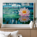 Lotus Flower Wall Art Canvas Print, Water Lily Large Wall