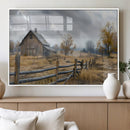 Rustic Autumn Farmhouse Wall Art Canvas Print – Serene