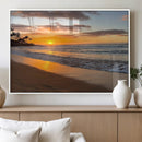 Sunset Wall Art Print - Stunning Beach Sunset Canvas Artwork