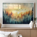 Abstract Forest Wall Art Print- Serene Nature Canvas Print